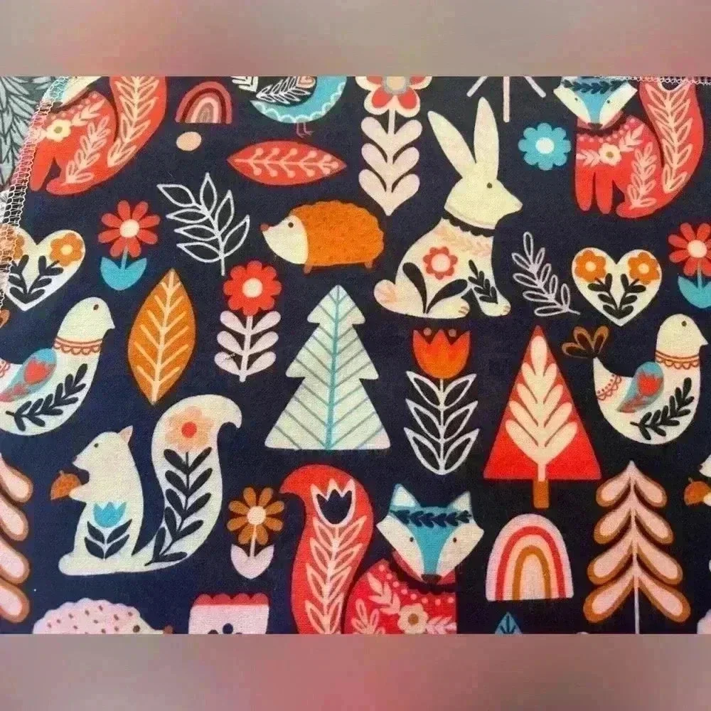 Unpaper Towels Flannel Towels‎ Reusable Napkins Handmade NEW NWT Woodland